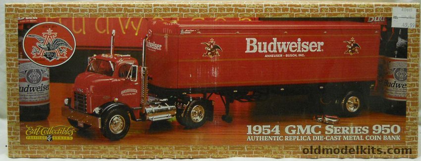 ERTL 1/25 1954 GMC Series 950 Tractor Semi Truck and Great Dane Trailer Budweiser, 50609 plastic model kit